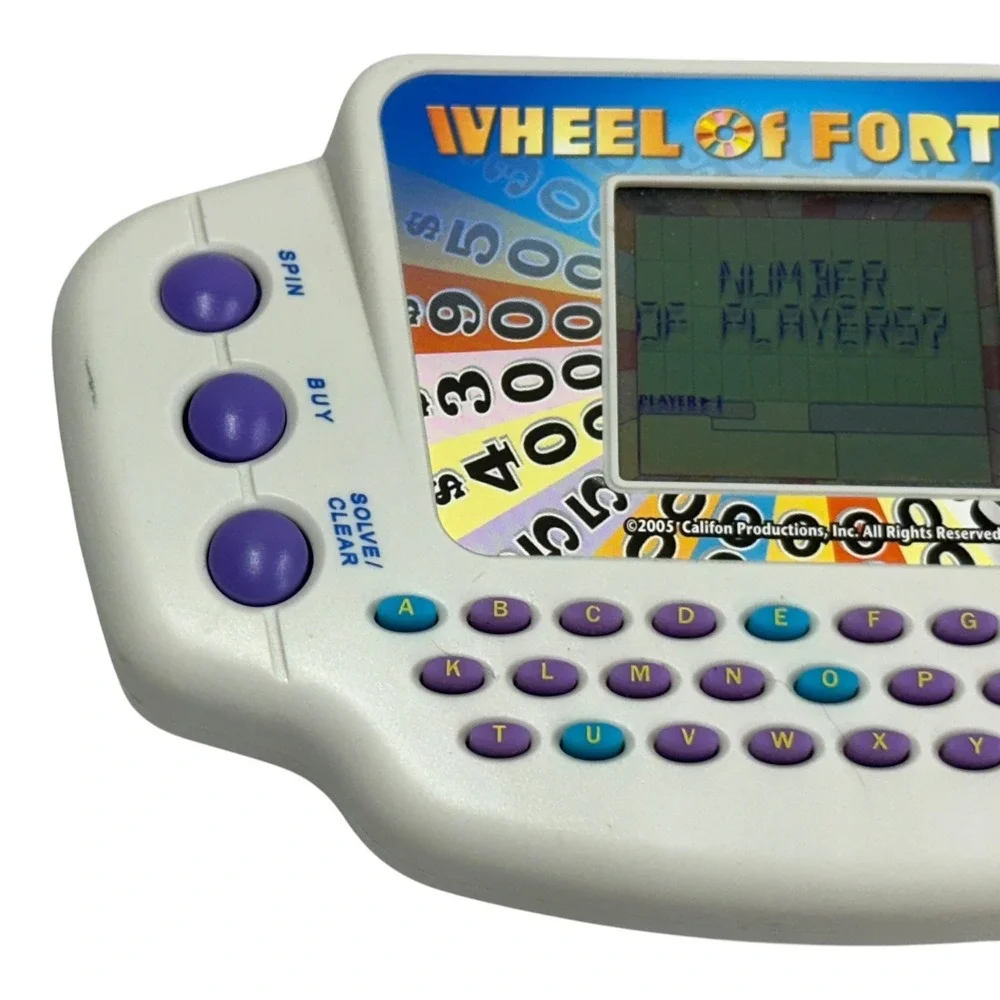 Hasbro Wheel of Fortune Handheld Electronic Game 2005 Retro Travel Toy 62841A